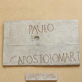 Lastra tombale dell'apostolo Paolo